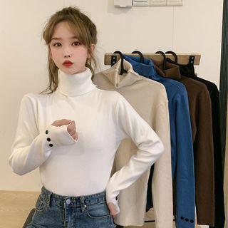 Plain Turtleneck Top