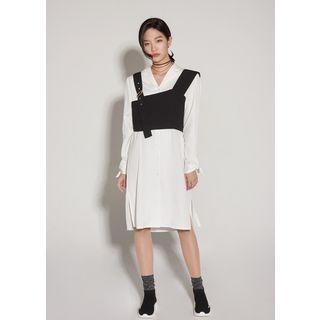 Long Chiffon Shirtdress