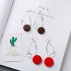 Non-matching Disc Drop Earring