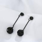 Bead Drop Earring 1 Pair - Black - One Size