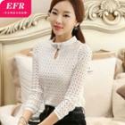 Embellished Long-sleeve Blouse