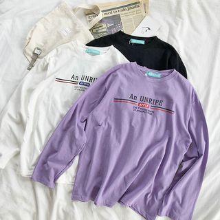 Long-sleeve Litter Printed T-shirt