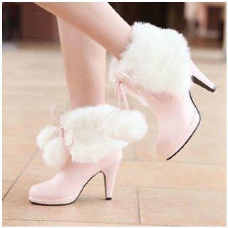 High-heel Ankle Snow Boots