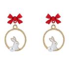 Rabbit & Bow Glaze Earring (various Designs)
