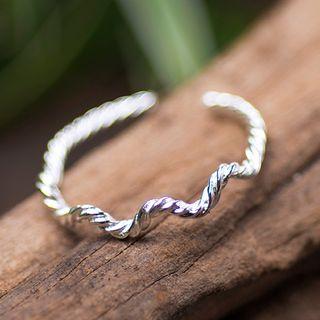 Ribbed 925 Sterling Silver Open Ring