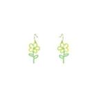 Flower Alloy Earring Hook Earring - Normal - Gradient - Green - One Size