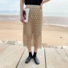 Lace Midi Shift Skirt