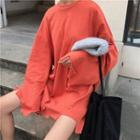 Distressed Plain T-shirt Drses