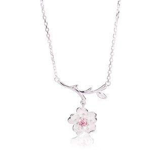 925 Sterling Silver Flower Pendant Necklace 1 Pc - 925 Sterling Silver Flower Pendant Necklace - One Size