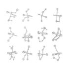 Twelve Constellations Clip-on Earrings