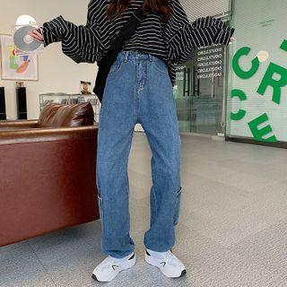 Denim Straight Leg Joggers