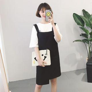 Asymmetric Pinafore Dress