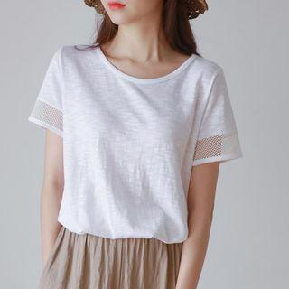 Mesh-panel T-shirt