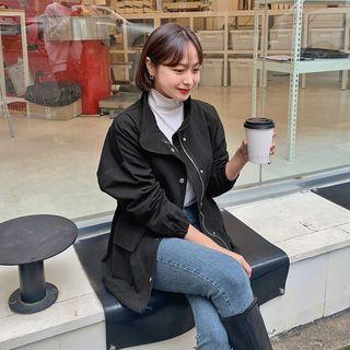 Asymmetric-collar Field Jacket