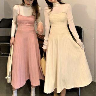 Midi Knit Overall Dress