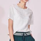 Wing Sequined Short Sleeve T-shirt