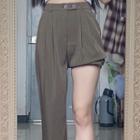 High-waist Wide-cuff Maxi Dress Pants