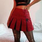 Striped Print Mini Skirt