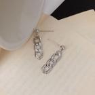 Chain Dangle Earring 1 Pair - Silver - One Size