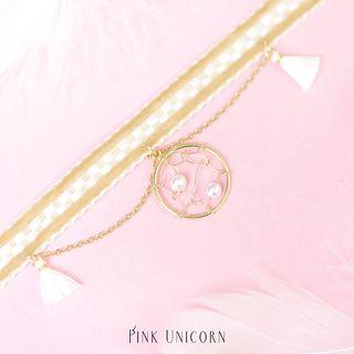 Faux Pearl Tassel Choker As Shown In Figure - One Size
