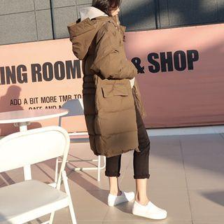 Zip-up Long Padded Jacket