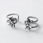 925 Sterling Silver Bee Cuff Earring S925 Sterling Silver - 1 Pair - Silver - One Size