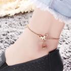 Butterfly-accent Anklet