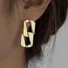 Chunky Chain Alloy Dangle Earring 1 Pair - 925 Silver Needle - Gold - One Size