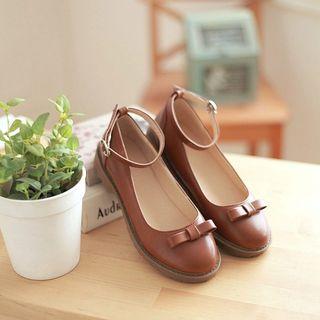 Bow Flats With Ankle Strap