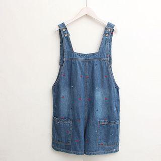 Fish Embroidered Short Dungaree