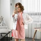 Collared Metal-button Cotton Jacket