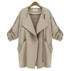 Tab-sleeve Zip-front Jacket
