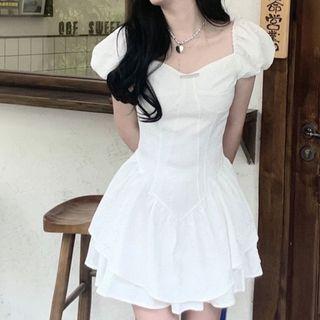 Set: Short-sleeve Flowy Top + Shorts
