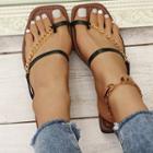 Chain Strap Toe-ring Sandals