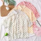 Heart-print Chiffon Light Shirt