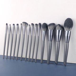 Set Of 14: Makeup Brush Blue - One Size