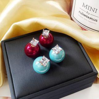 Rhinestone Double-sided Stud Earring
