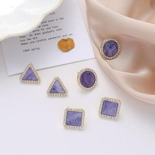 Rhinestone Resin Geometric Earring (various Designs)