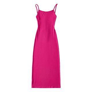 Open-back Lace-up Spaghetti-strap Dress