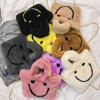 Smiley Fleece Handbag