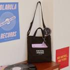 Flap-pocket Shopper Bag With Whistle Black - One Size