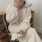Long-sleeve Fleece Sweatshirt Dress