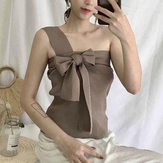 Bow Detail Single Shoulder Camisole Top