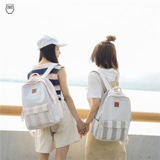 Set: Patterned Backpack + Pouch
