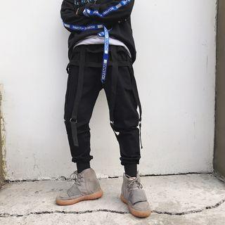 Strap Detail Cotton Pants