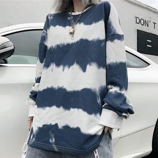 Tie-dyed Round Neck Sweatshirt