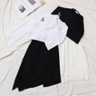 Bell Sleeve One Shoulder Top / Asymmetric Hem Skirt