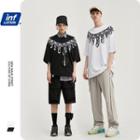 Unisex Chain-print Loose T-shirt