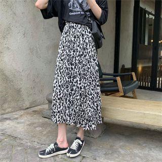 Leopard Print Midi Skirt Leopard - One Size