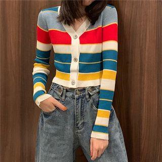 Striped Slim-fit Cardigan